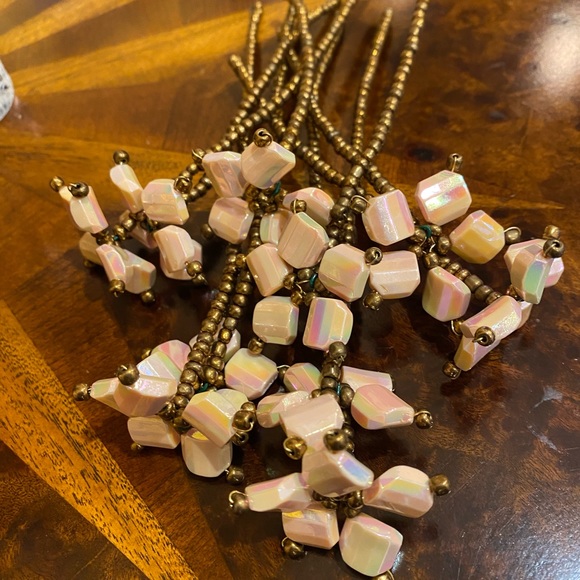 10 stems of unique Handmade Beaded light pink color Artificial flowers - Picture 5 of 5